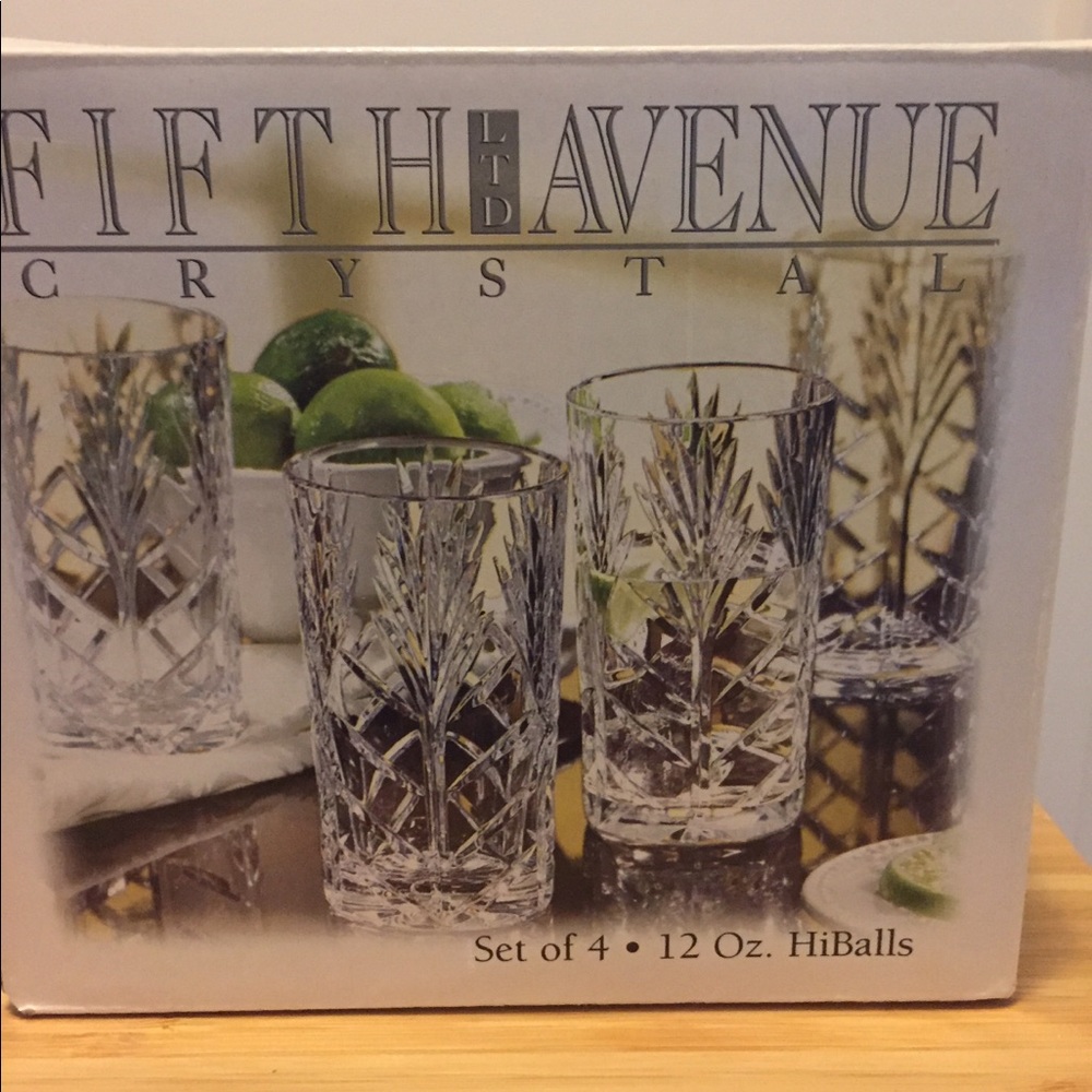 Fifth Avenue crystal set of 4 Hiballs.